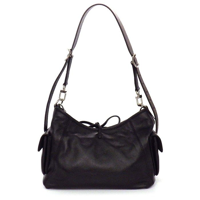 Louis Vuitton Shoulder Bag Carryall Cargo Vibe PM Black Lambskin Silver — view 2
