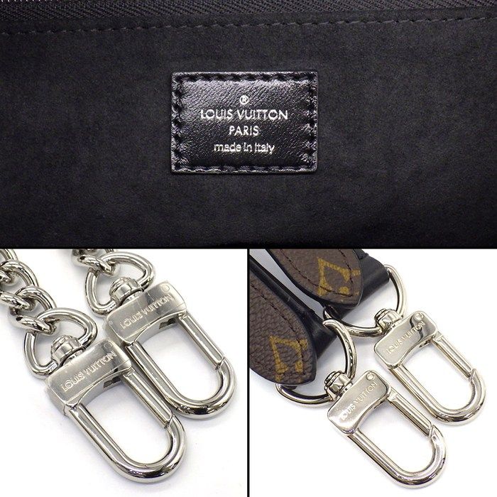 Louis Vuitton Shoulder Bag Carryall Cargo Vibe PM Black Lambskin Silver — view 7