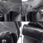 Louis Vuitton Shoulder Bag Carryall Cargo Vibe PM Black Lambskin Silver — view 8