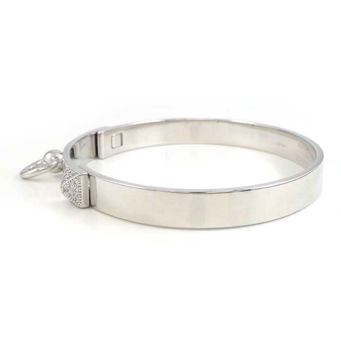 Hermes Bracelet Collier de Chien Pyramid Medor Studs Diamond Total 18k White — view 2