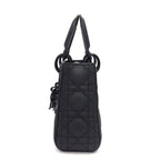 Dior Handbag Lady Dior Mini Black Cannage Ultra Matte Calfskin — view 3
