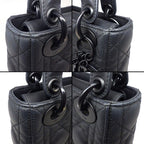 Dior Handbag Lady Dior Mini Black Cannage Ultra Matte Calfskin — view 8