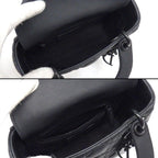Dior Handbag Lady Dior Mini Black Cannage Ultra Matte Calfskin — view 5
