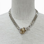 Bottega Veneta Chain Necklace Silver Gold — view 3