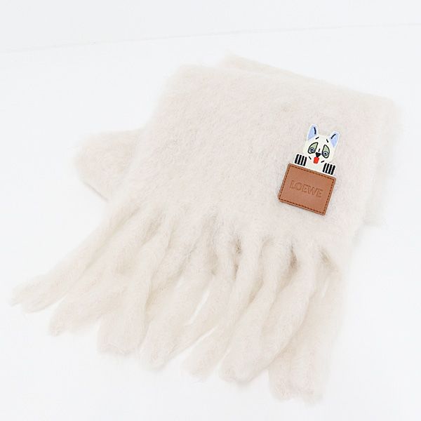 Loewe Lewis Wayne Futurist Cat Scarf Mohair & Wool Blend