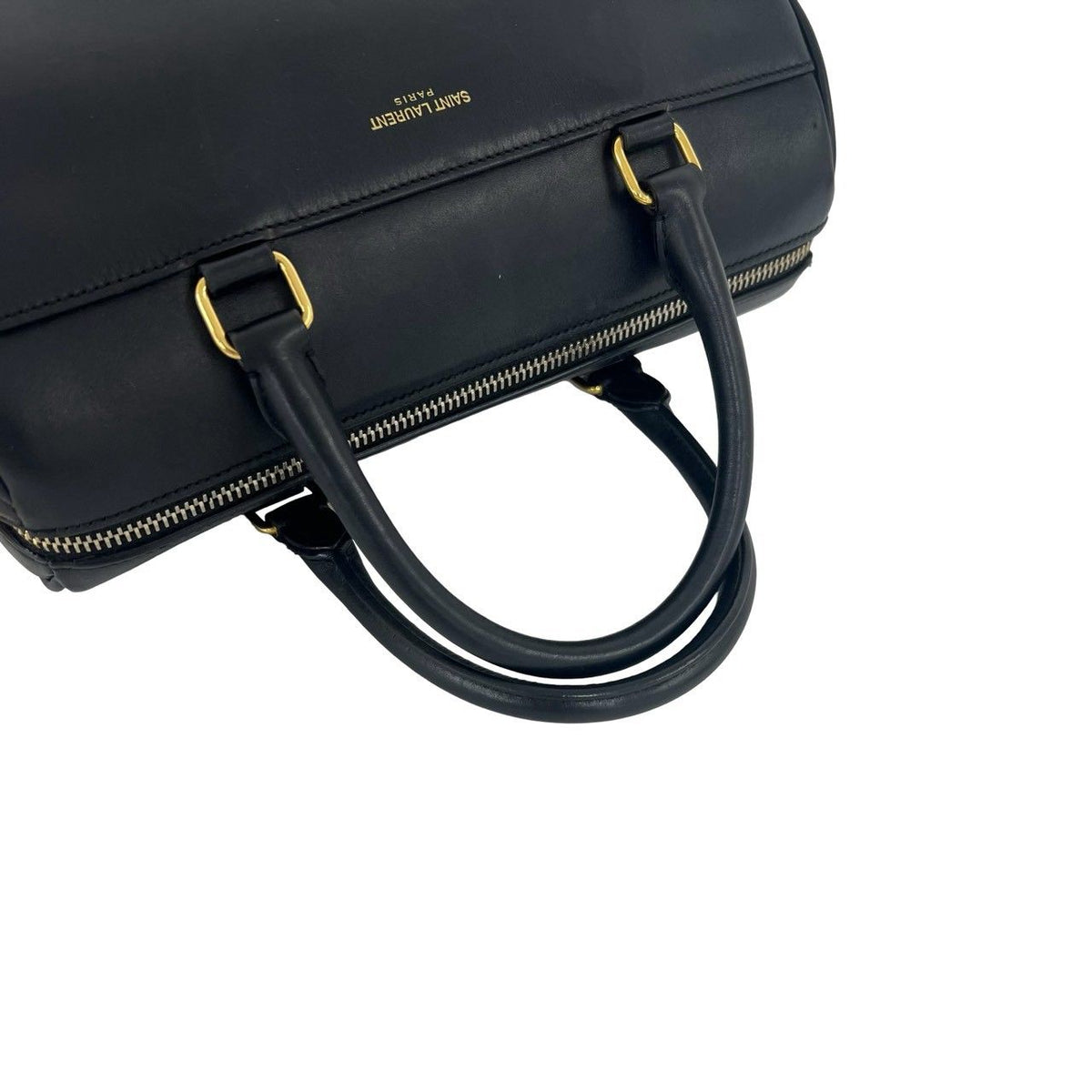 Saint Laurent Paris Baby Cabas Leather 2-Way Shoulder Bag Black — view 4