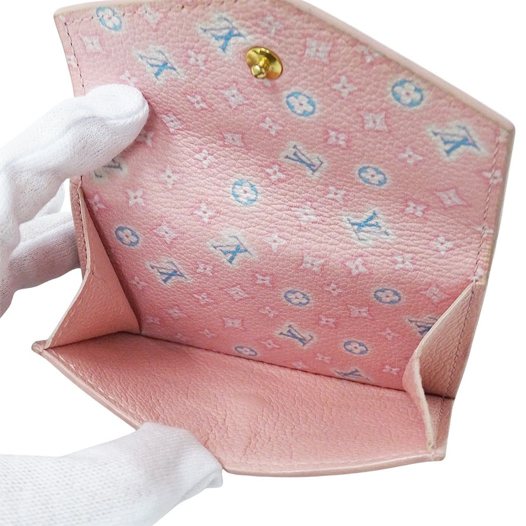 Louis Vuitton Wallet Trifold Portefeuille Lock Mini Taurillon Leather Pastel — view 7