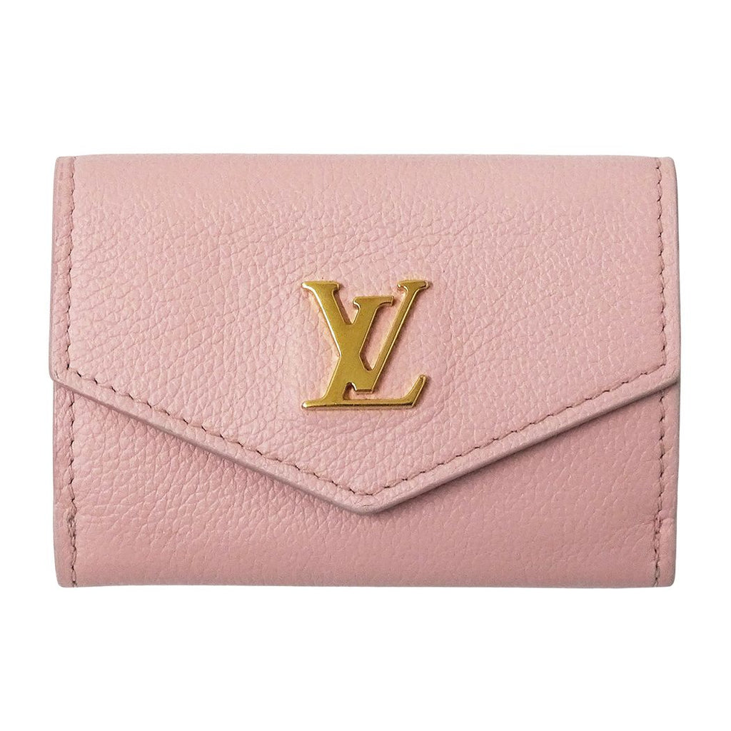 Louis Vuitton Wallet Trifold Portefeuille Lock Mini Taurillon Leather Pastel