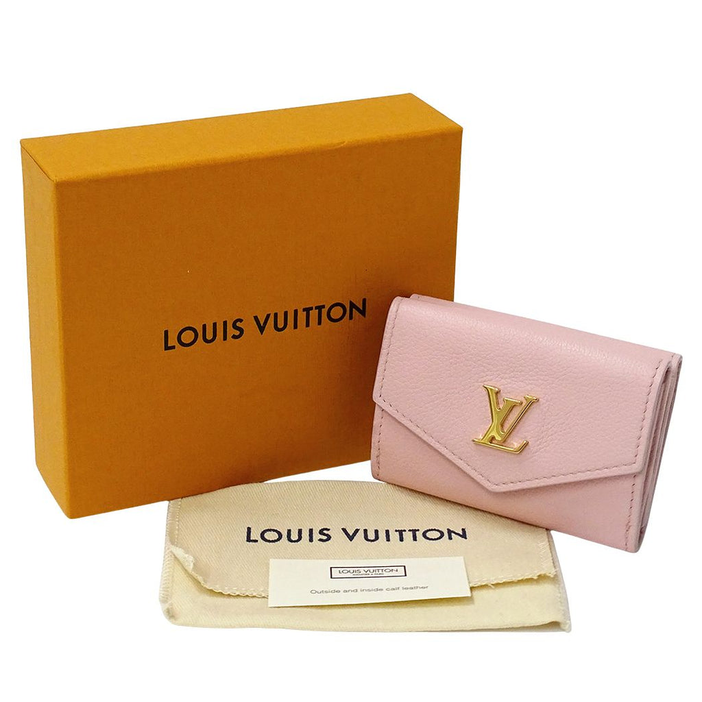 Louis Vuitton Wallet Trifold Portefeuille Lock Mini Taurillon Leather Pastel — view 6