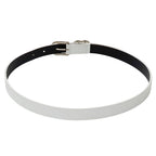 Chanel Belt Leather Rhinestone White Silver 75/30 CC Logo — view 3
