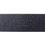 Chanel Belt Leather Rhinestone White Silver 75/30 CC Logo — view 4