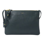 Celine Shoulder Bag Trio Large Leather Green Pochette Small