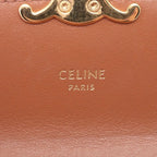 Celine Triomphe Small Flap Wallet Leather Trifold Compact — view 8