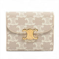 Celine Triomphe Small Flap Wallet Leather Trifold Compact