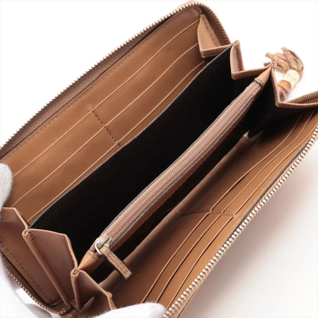 Gucci Bamboo Tassel Python Leather Wallet Zip Around — view 3