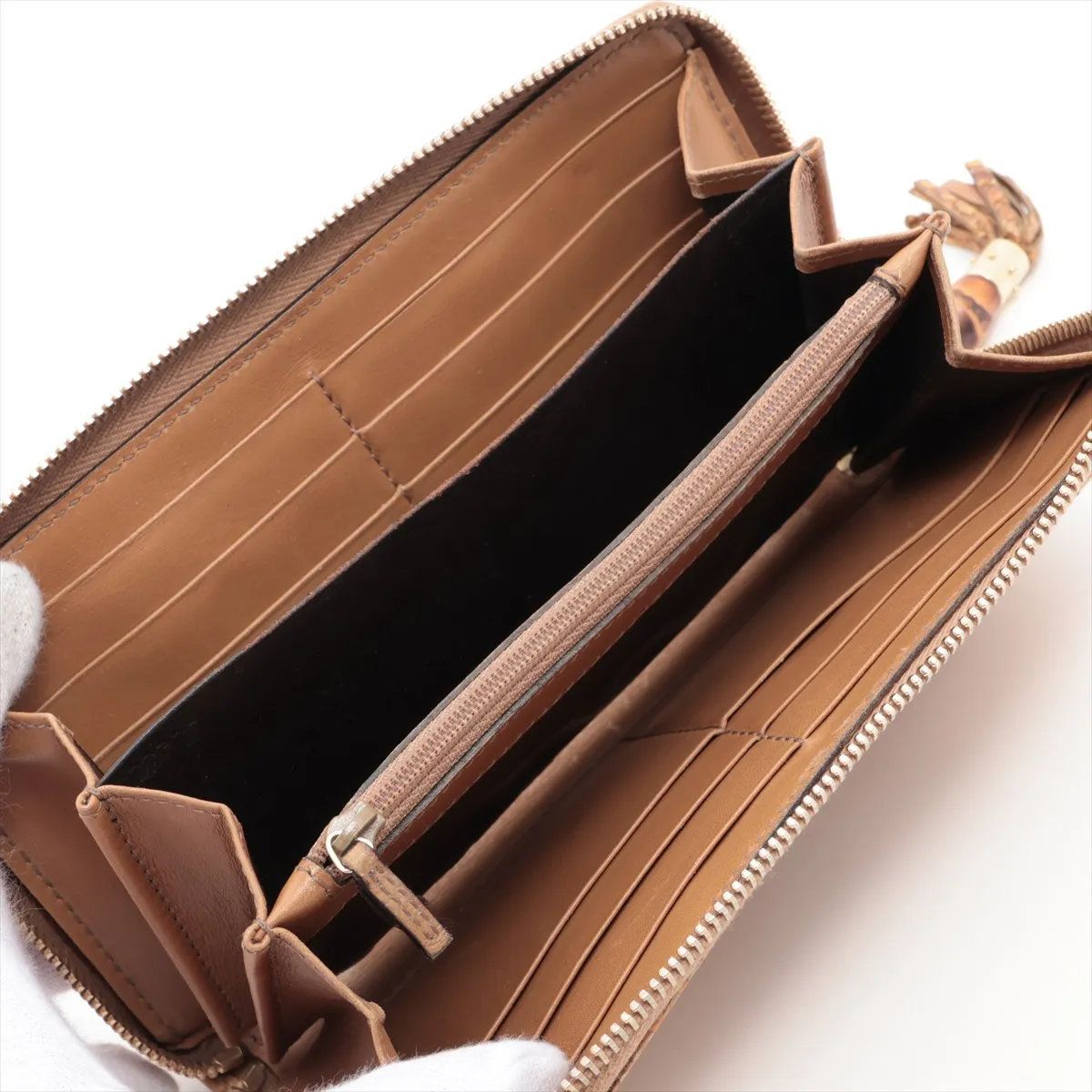 Gucci Bamboo Tassel Python Leather Wallet Zip Around — view 3