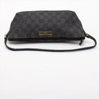 Gucci GG Denim Leather Handbag Black — view 5