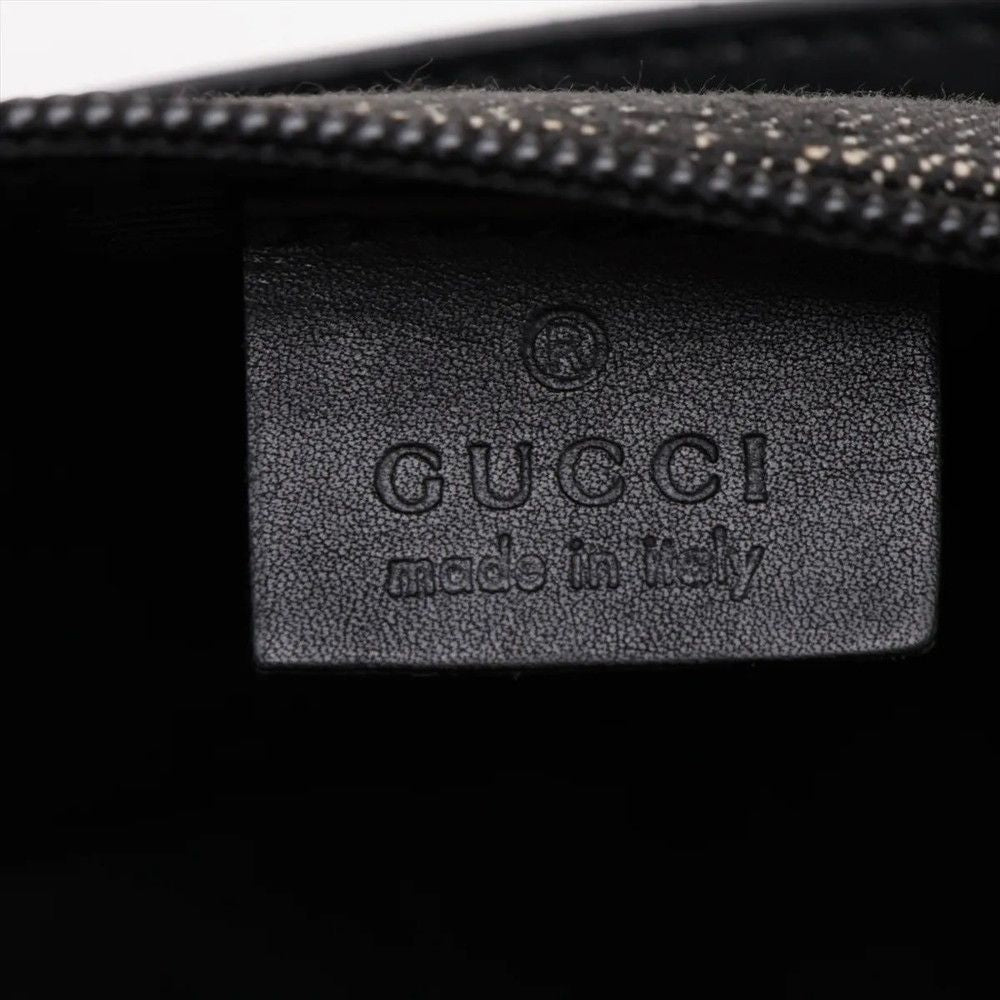 Gucci GG Denim Leather Handbag Black — view 8
