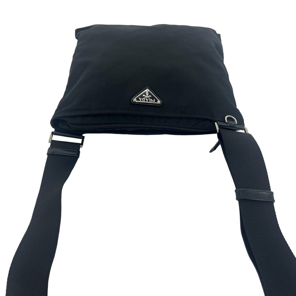Prada Triangle Logo Tessuto Pocono Nylon Mini Shoulder Bag Pochette Crossbody — view 4
