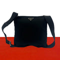Prada Triangle Logo Tessuto Pocono Nylon Mini Shoulder Bag Pochette Crossbody
