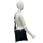 Prada Triangle Logo Tessuto Pocono Nylon Mini Shoulder Bag Pochette Crossbody — view 2