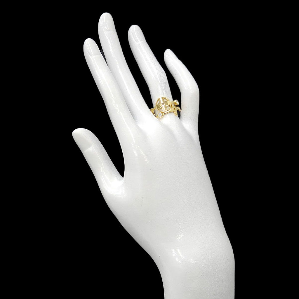Louis Vuitton Bague Monogram Skin 54 Ring Diamond 18k Yellow Gold 750 Berg — view 8