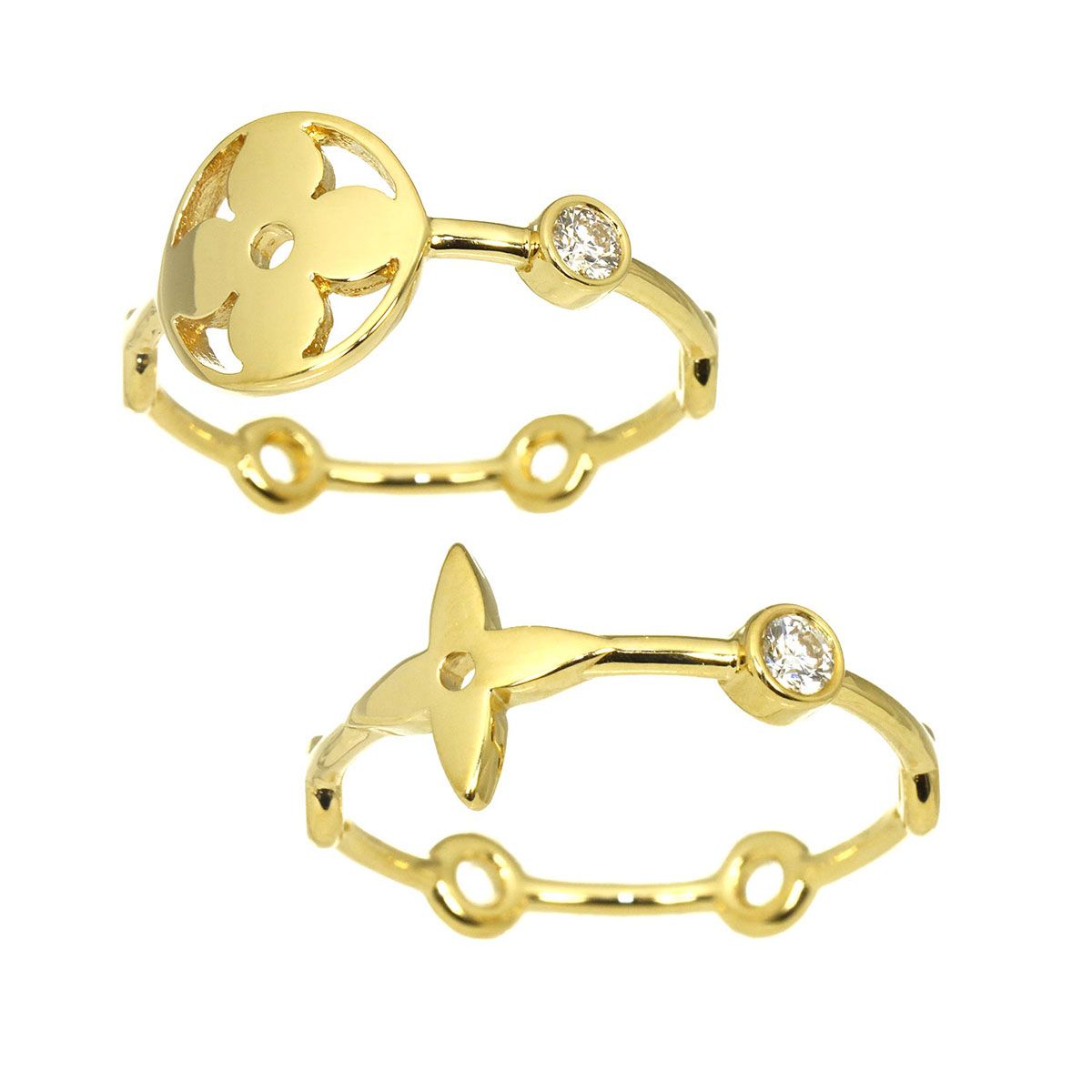 Louis Vuitton Bague Monogram Skin 54 Ring Diamond 18k Yellow Gold 750 Berg — view 2