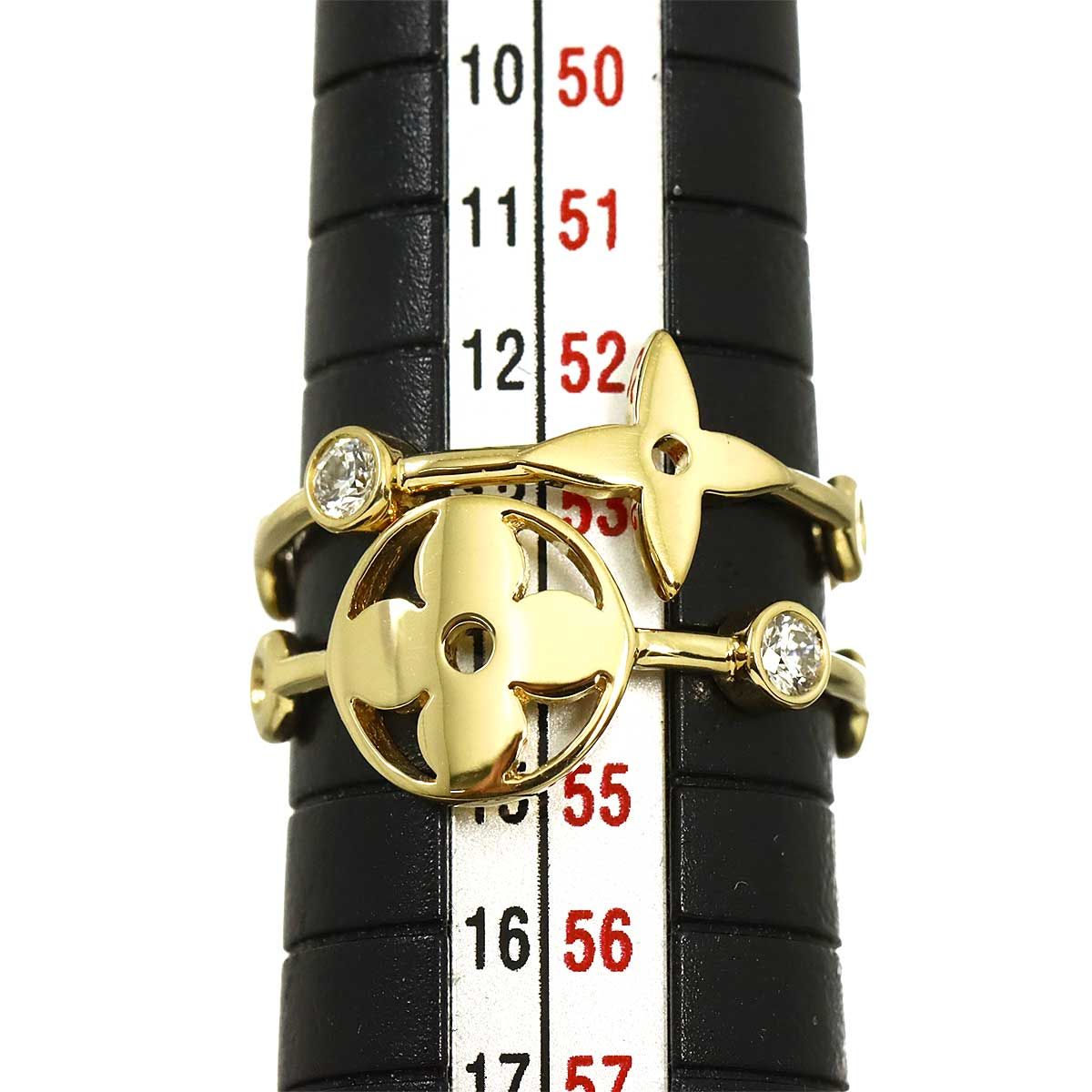 Louis Vuitton Bague Monogram Skin 54 Ring Diamond 18k Yellow Gold 750 Berg — view 7