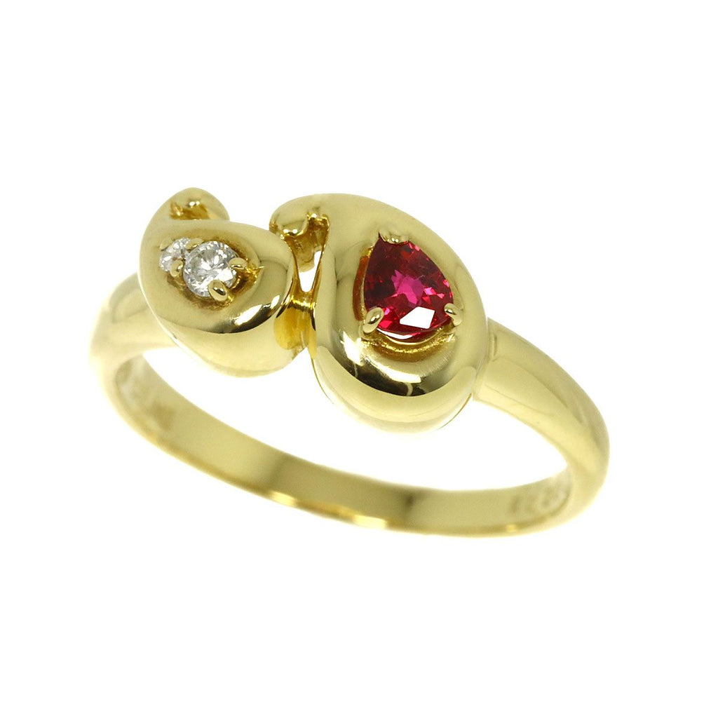 Celine Ring Ruby Diamond 18k Yellow Gold — view 5