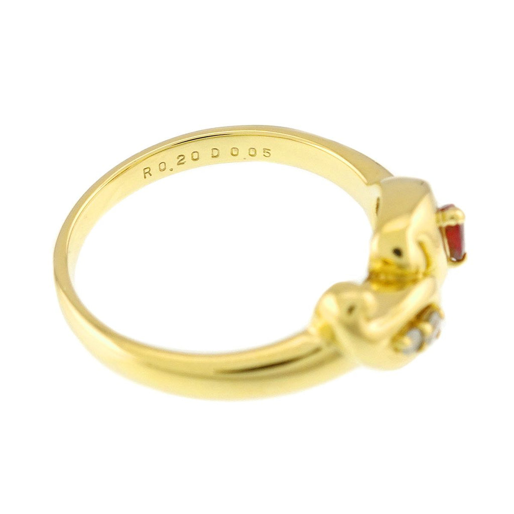 Celine Ring Ruby Diamond 18k Yellow Gold — view 4