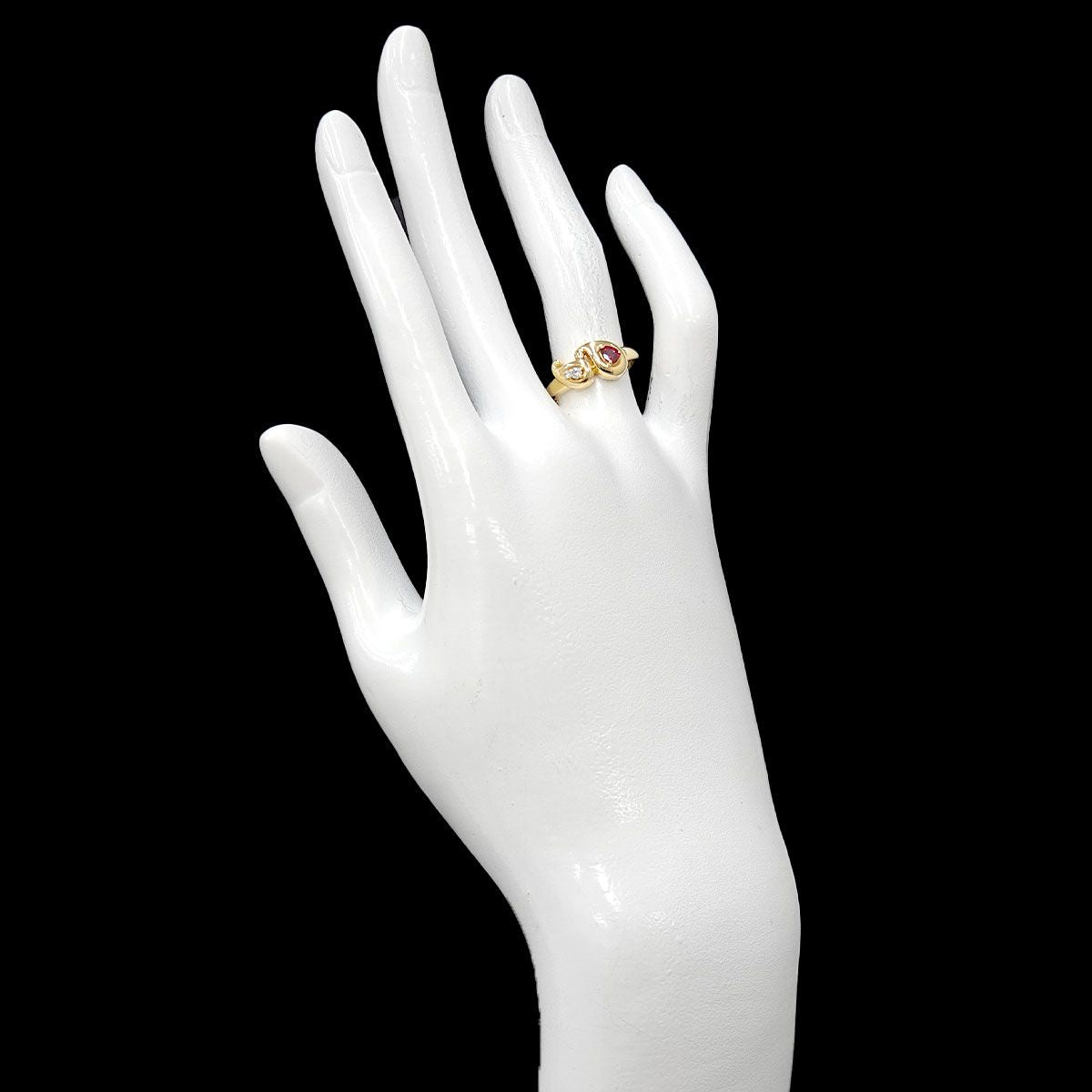 Celine Ring Ruby Diamond 18k Yellow Gold — view 8