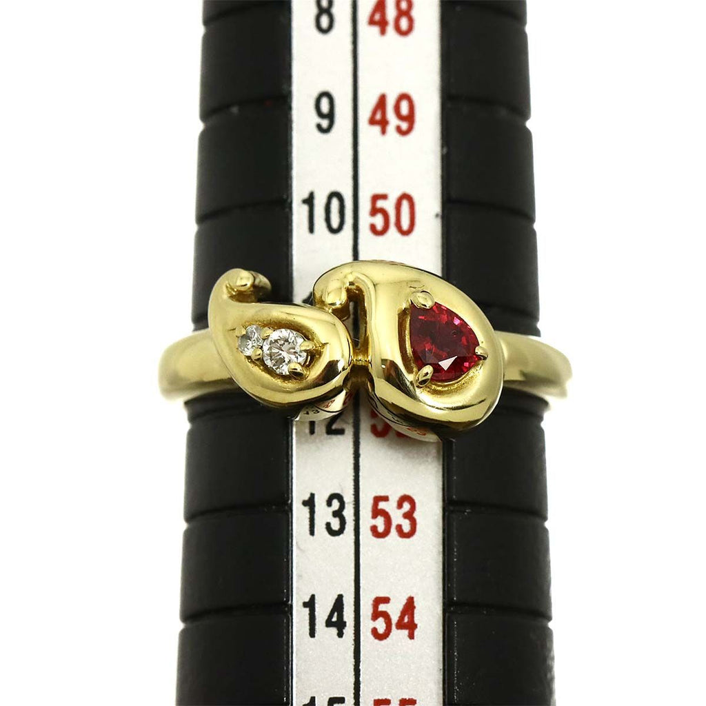 Celine Ring Ruby Diamond 18k Yellow Gold — view 7