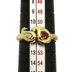 Celine Ring Ruby Diamond 18k Yellow Gold — view 7