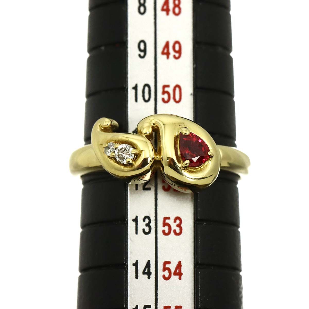 Celine Ring Ruby Diamond 18k Yellow Gold — view 7