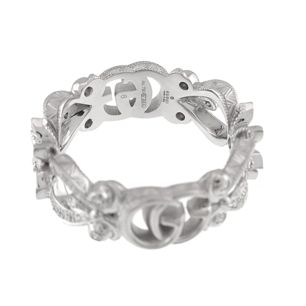 Gucci Flora Ring Diamond 18k White Gold — view 3