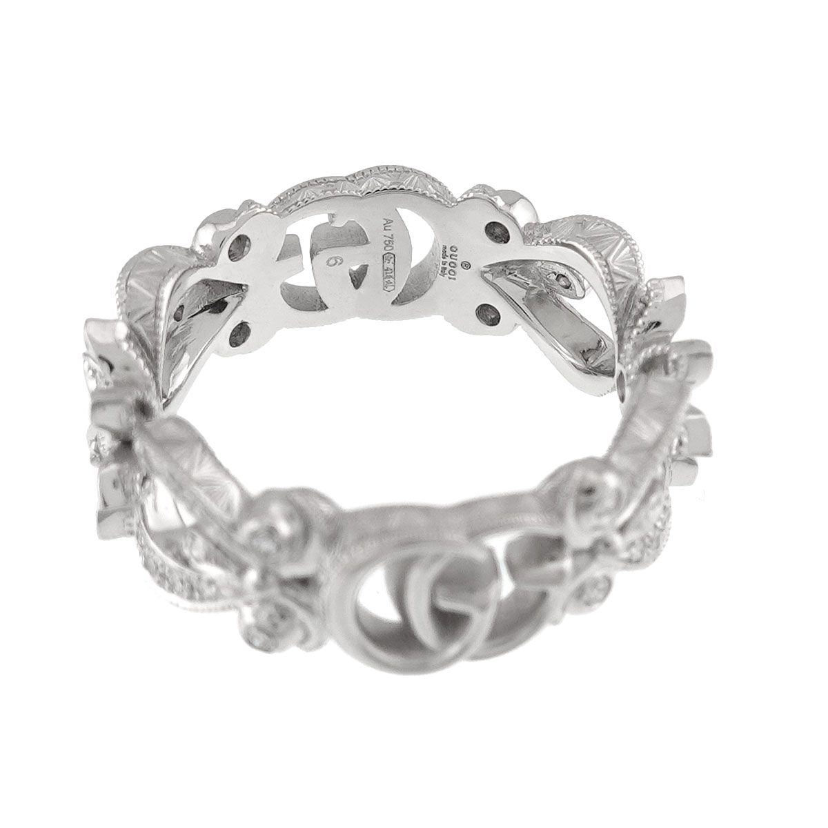 Gucci Flora Ring Diamond 18k White Gold — view 3
