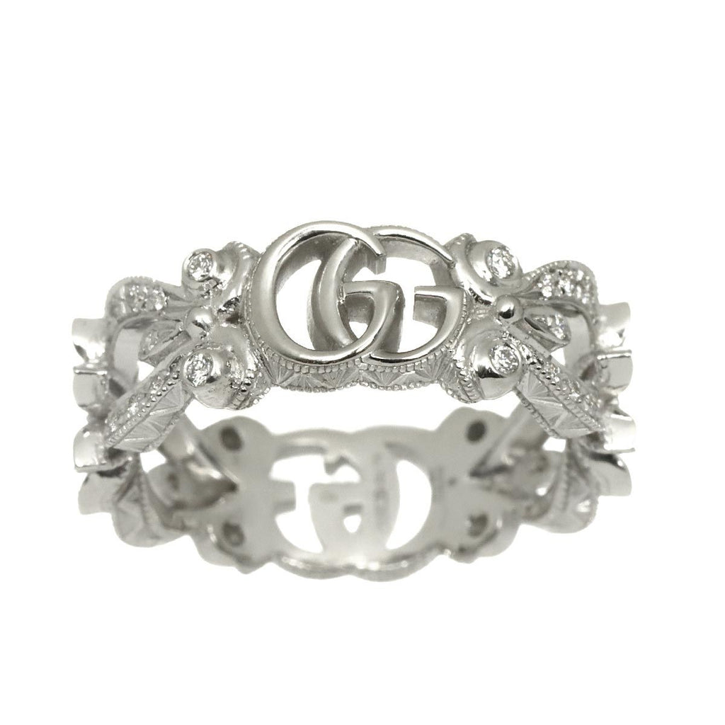 Gucci Flora Ring Diamond 18k White Gold — view 2