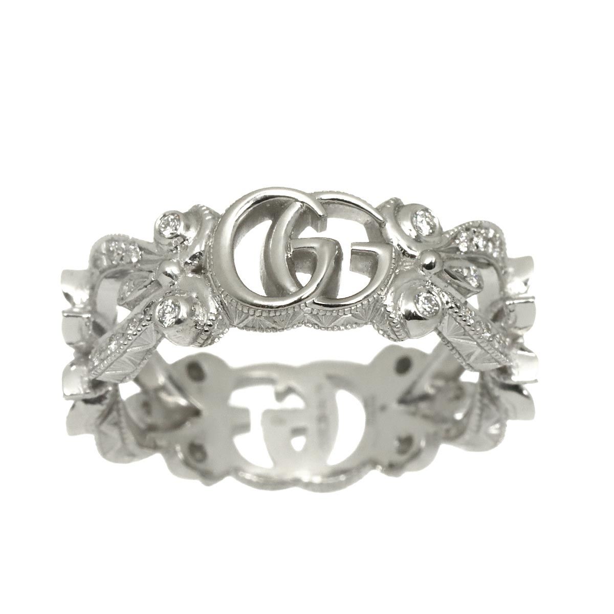 Gucci Flora Ring Diamond 18k White Gold — view 2