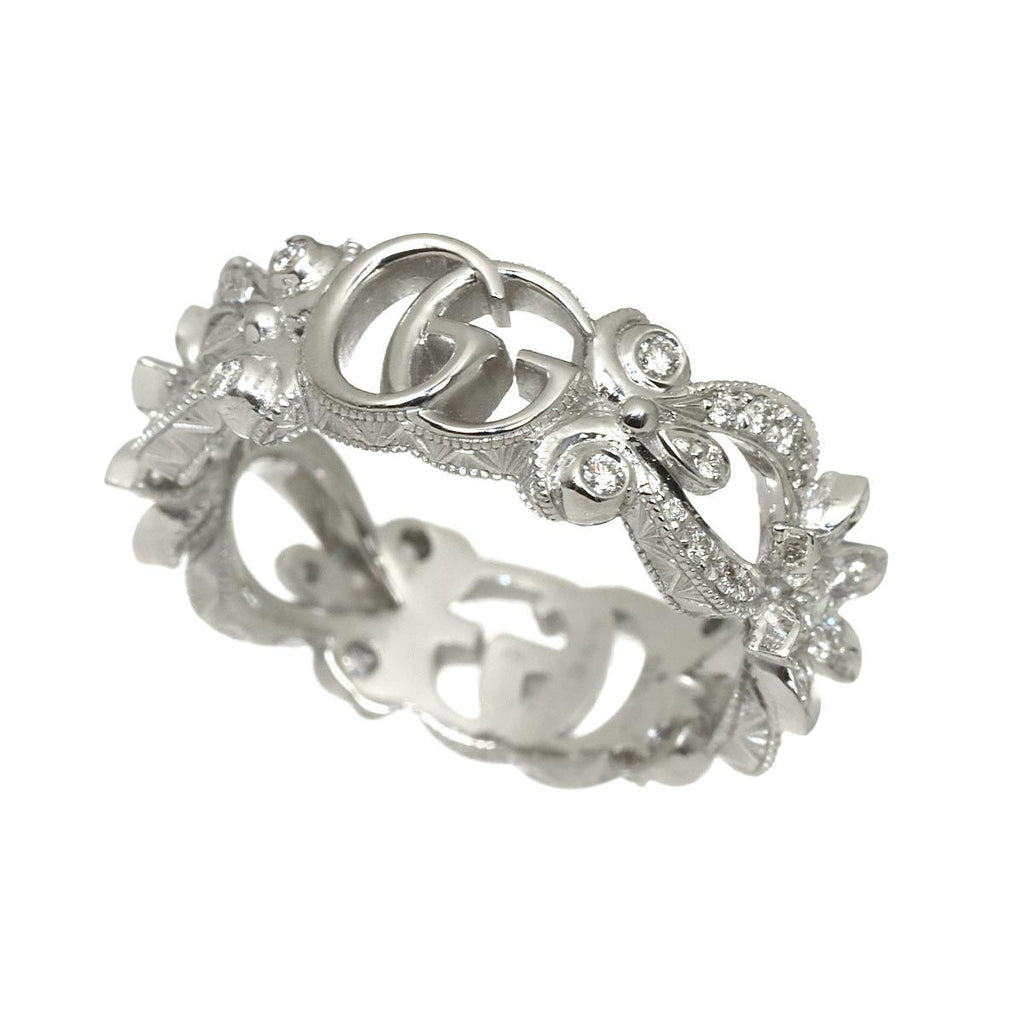 Gucci Flora Ring Diamond 18k White Gold — view 4