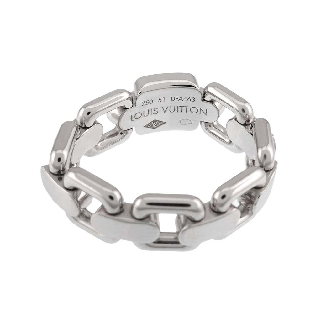 Louis Vuitton Bague Chain Attraction 51 Ring 18k White Gold 750 Berg — view 3