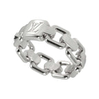 Louis Vuitton Bague Chain Attraction 51 Ring 18k White Gold 750 Berg — view 4