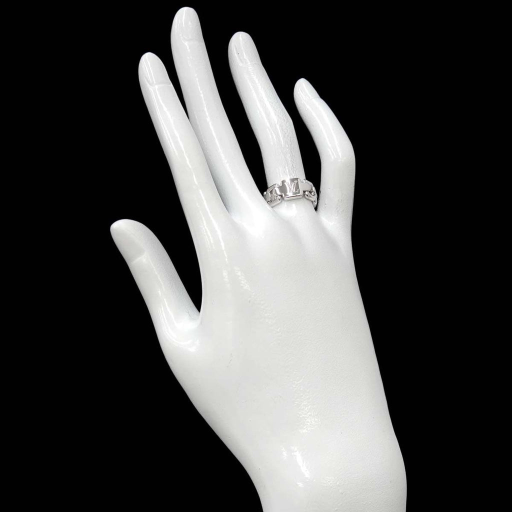 Louis Vuitton Bague Chain Attraction 51 Ring 18k White Gold 750 Berg — view 6