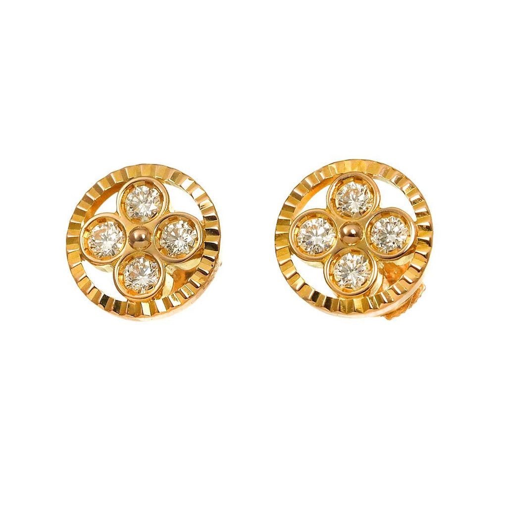 Louis Vuitton Puce Saint Blossom BB Diamond Earrings 18k Pink Gold — view 2