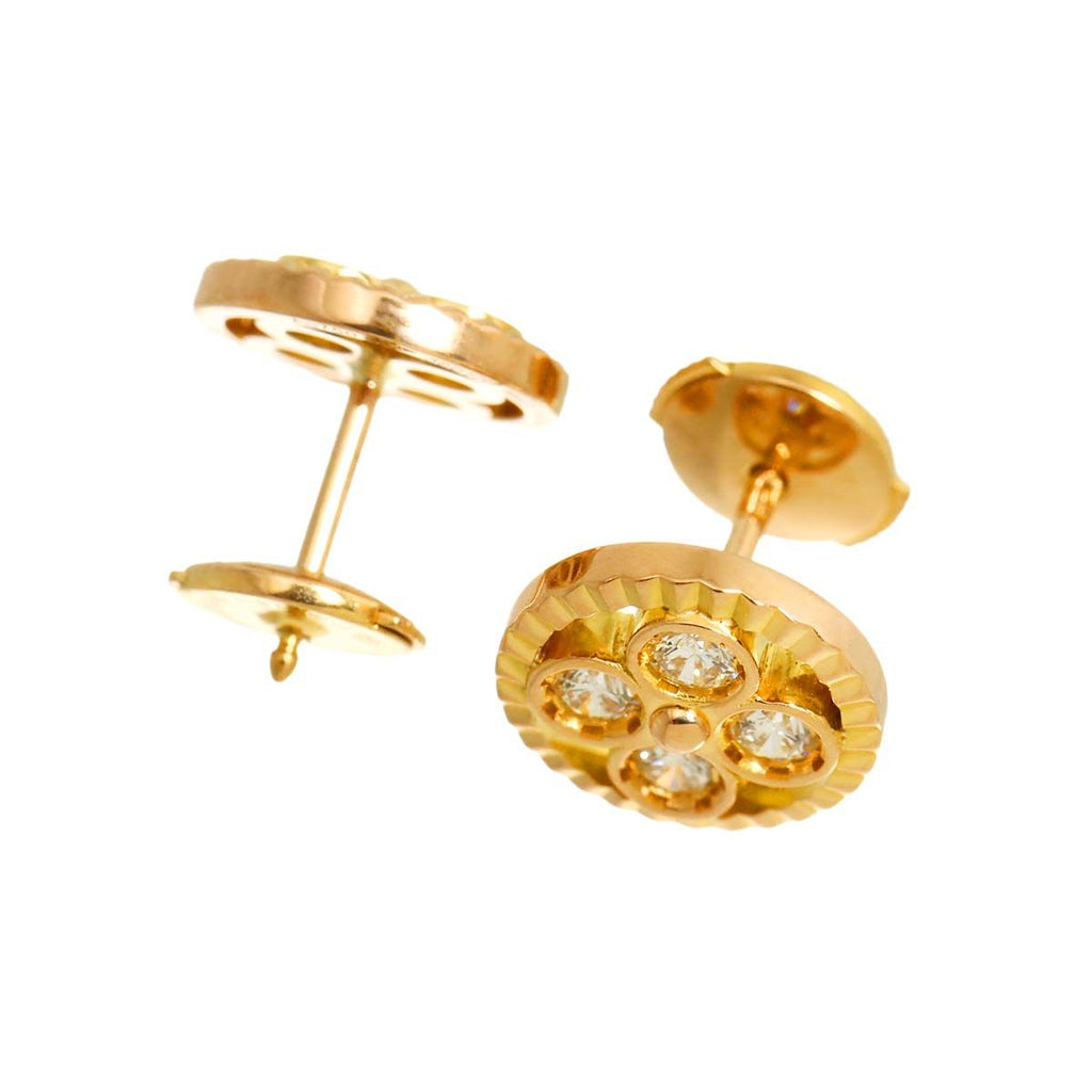 Louis Vuitton Puce Saint Blossom BB Diamond Earrings 18k Pink Gold — view 3