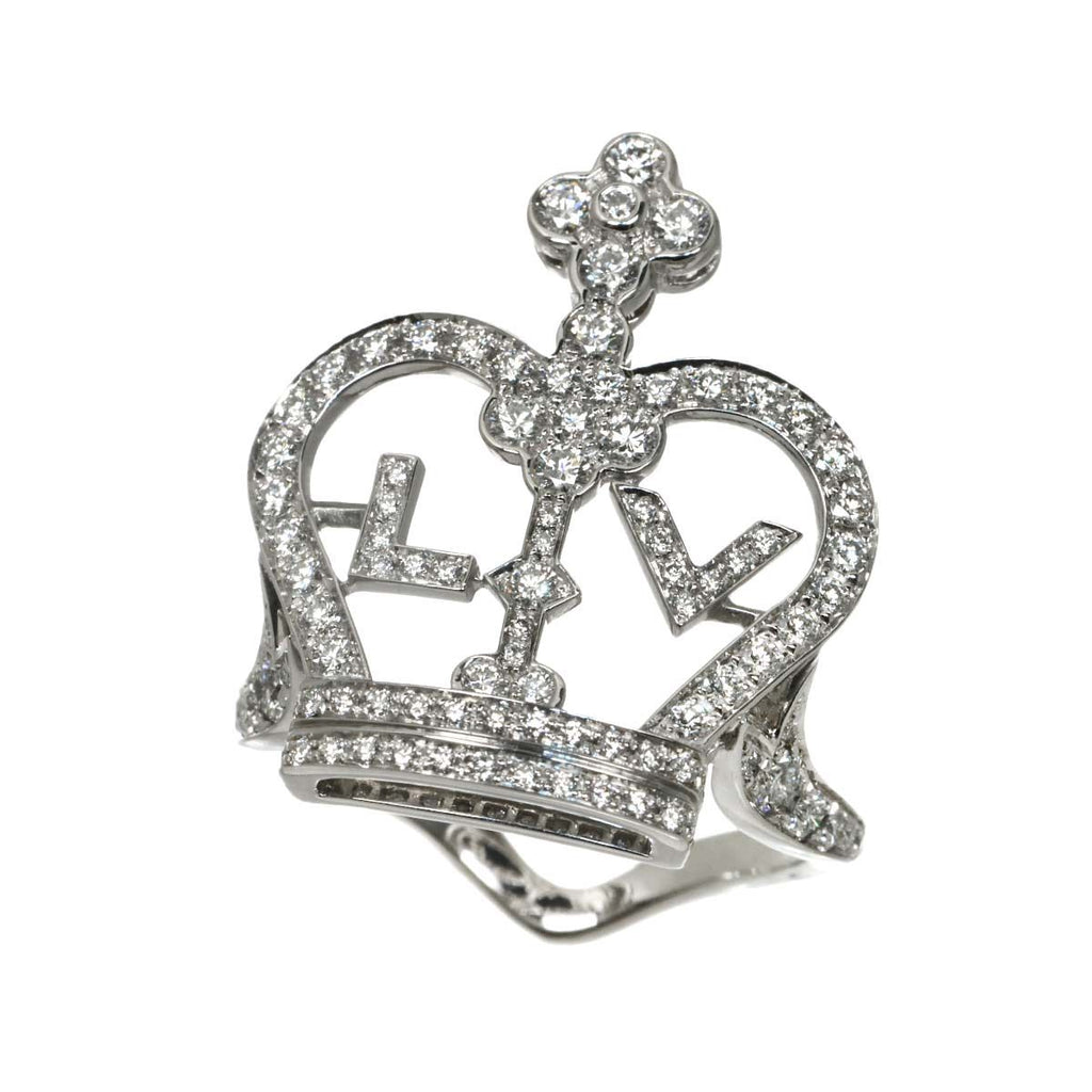 Louis Vuitton Bague Crown 54 Ring Diamond 18k White Gold — view 6