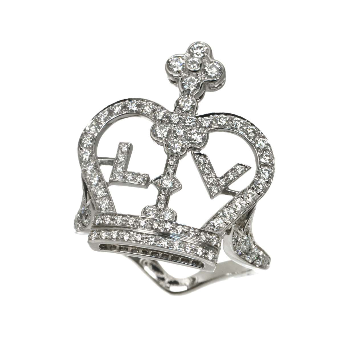 Louis Vuitton Bague Crown 54 Ring Diamond 18k White Gold — view 6