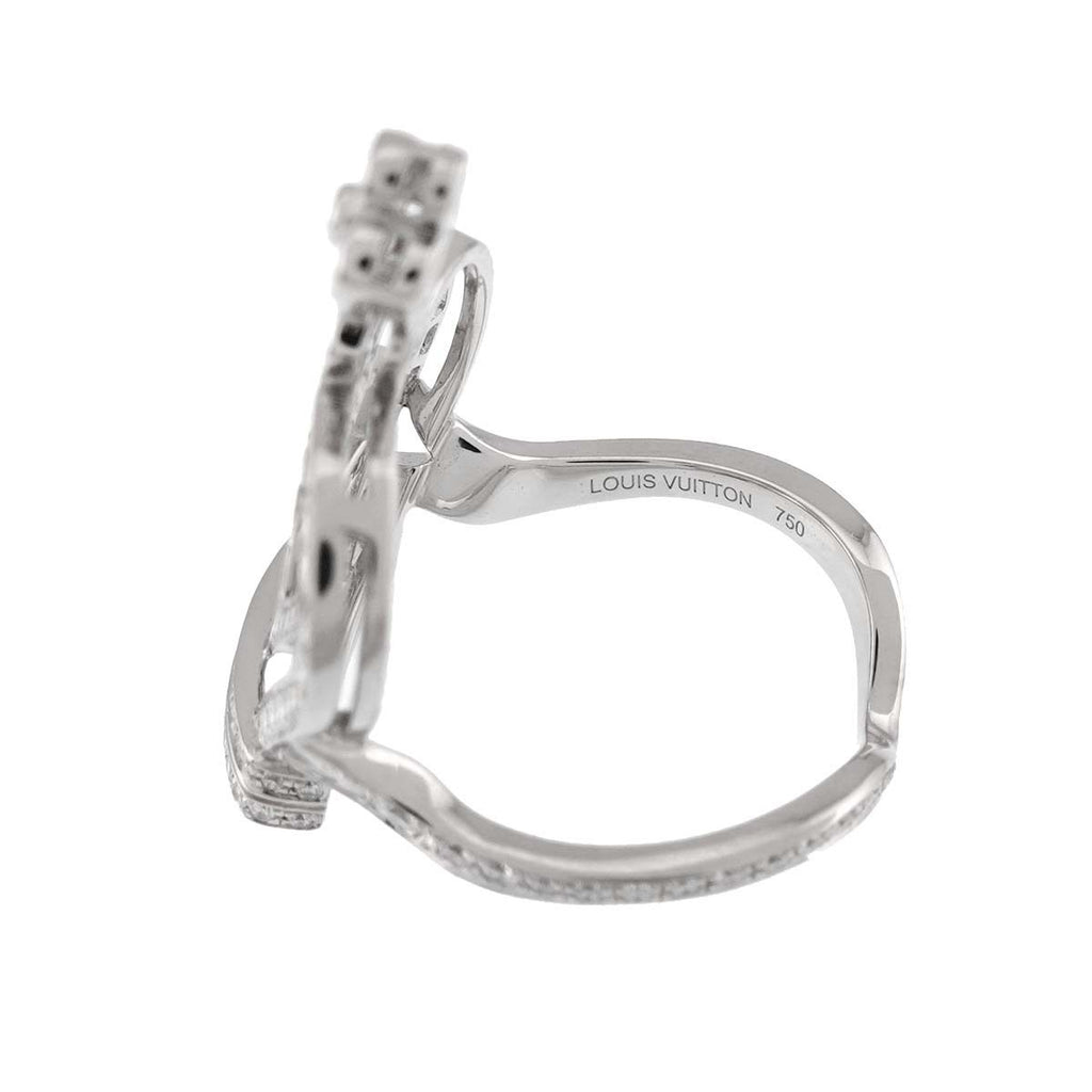 Louis Vuitton Bague Crown 54 Ring Diamond 18k White Gold — view 3