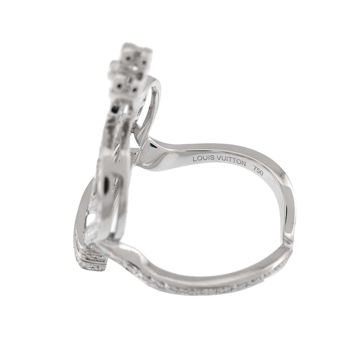 Louis Vuitton Bague Crown 54 Ring Diamond 18k White Gold — view 3