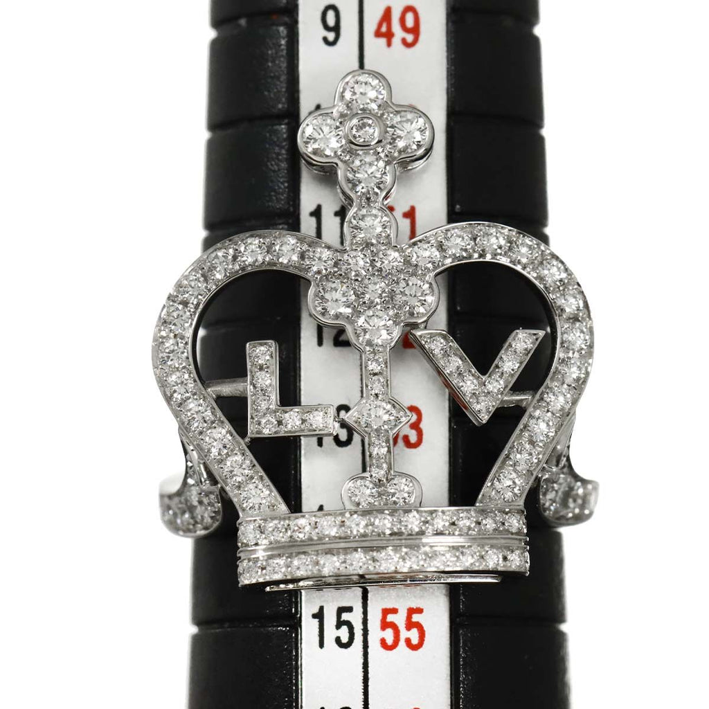 Louis Vuitton Bague Crown 54 Ring Diamond 18k White Gold — view 8
