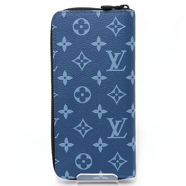 Louis Vuitton Zippy Wallet Vertical Zip Around Monogram Blue Rank — view 2